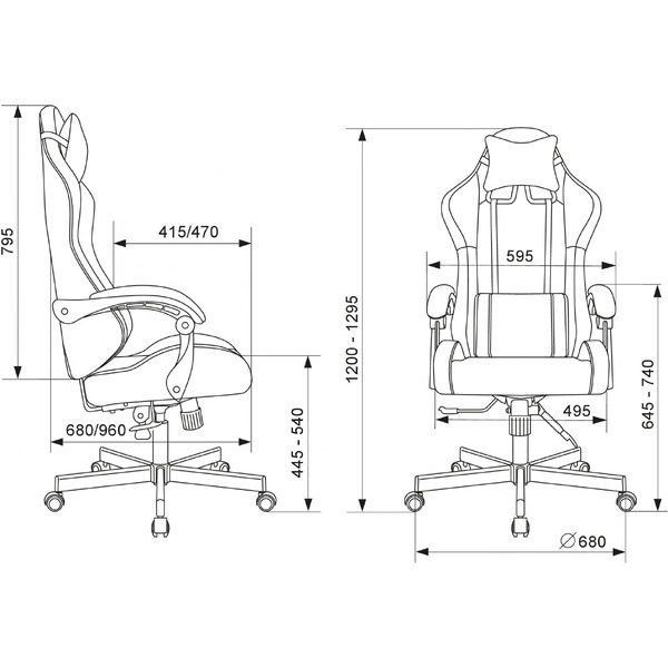 Игровое кресло Knight Terminator (черный Light-20)