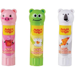 Набор клей-карандаш Мульти-Пульти "Зверята: Кот, Мишка, Панда" GS_41909