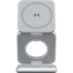 Беспроводное зарядное Magssory Fold Pro 3 в 1 WCH063 (серебристый)