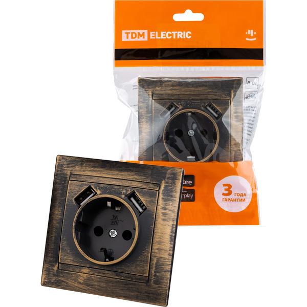 Розетка TDM Electric Лама SQ1815-0772
