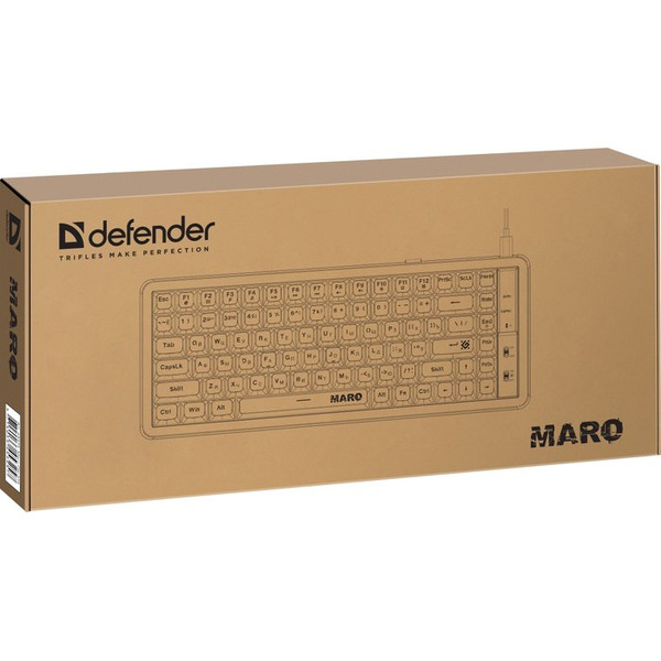 Клавиатура Defender Maro GK-325 (серый/белый)