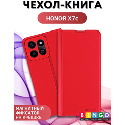 Чехол-книга Bingo Magnetic для HONOR X7c Красный
