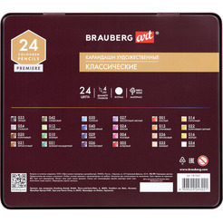 Набор цветных карандашей BRAUBERG Art Premiere 181541 (24 шт)
