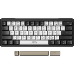 Клавиатура JEGG ZA61 White Black Brown (TNT Yellow)