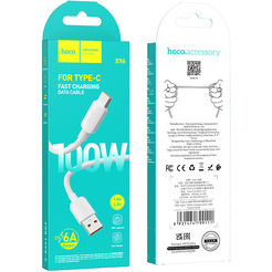 Кабель Hoco X96 100W USB Type-A - USB Type-C (1 м, белый)