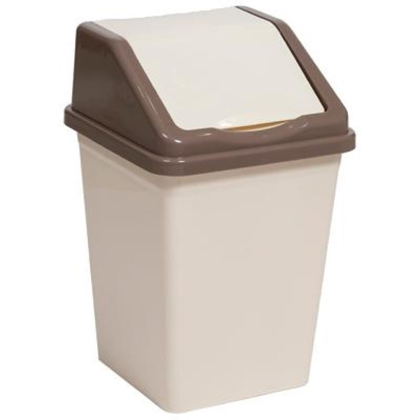 Ведро для мусора BRADEX 941626 (слоновая кость/шоколад, 16 л)
