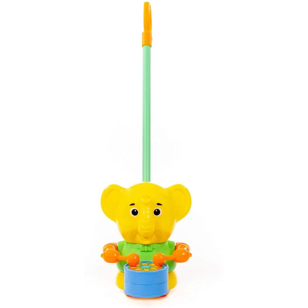 Игрушка- каталка Полесье "Слонёнок" с ручкой 96661