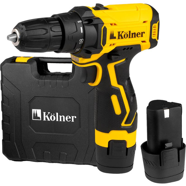 Дрель-шуруповерт Kolner KCD 12/2LC (с 2-мя АКБ, кейс)