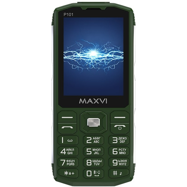 Кнопочный телефон Maxvi P101 (зеленый)