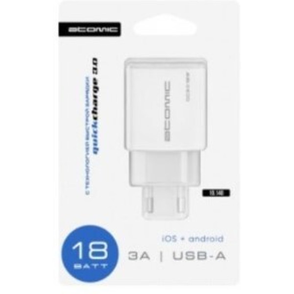 Сетевое зарядное устройство ATOMIC U150 (белый)