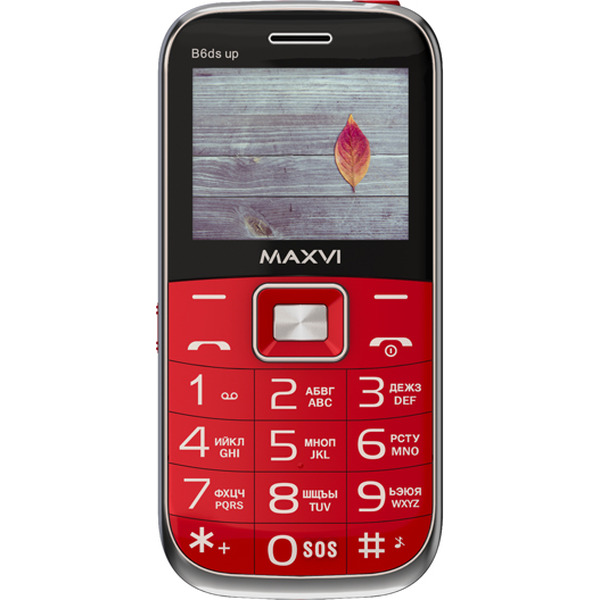 Мобильный телефон Maxvi B6ds up +ЗУ WC-112 (красный)