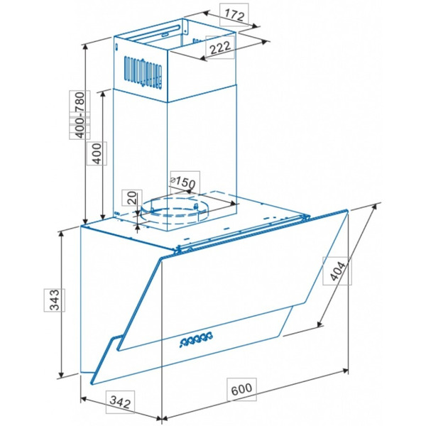 Вытяжка CATA AG4-A600 GBK PB