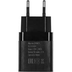 Сетевое зарядное Buro BUWE1 (черный)