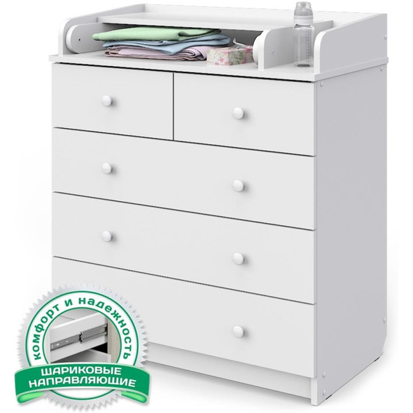 Комод пеленальный Атон Сириус-2 805 ЛДСП (белый)