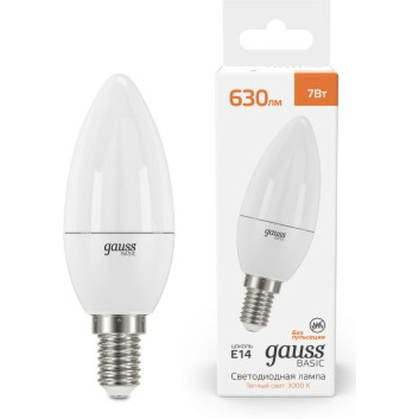 Светодиодная лампочка Gauss Elementary Basic E14 7W 3000K 10301172