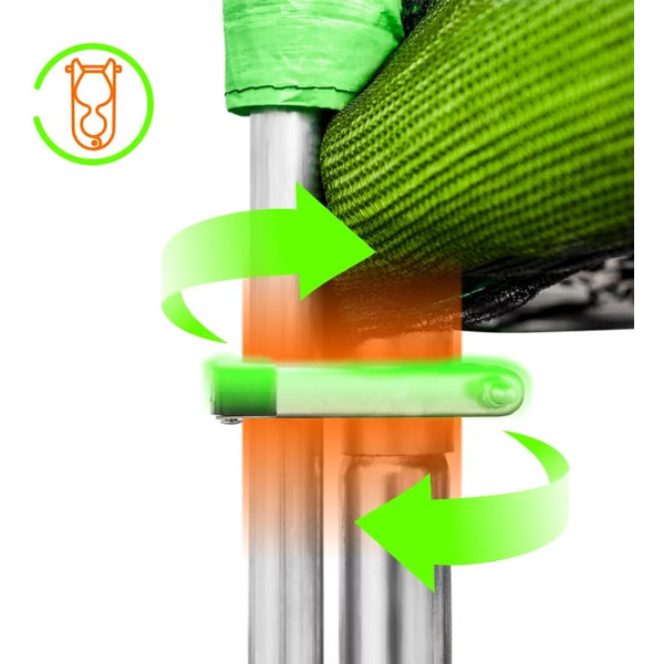 Батут Alpin ATGY-252 2.52 м с защитной сеткой и лестницей