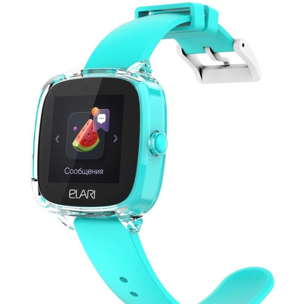 Детские умные часы Elari KidPhone Fresh 4G KP-4G-F-GR (бирюзовый)