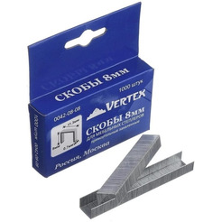 Скобы для мебельных степплеров Vertex Tools 0042-08-08