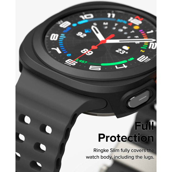 Чехол с защитным стеклом Ringke SLIM+Glass для Galaxy Watch Ultra 47mm 2024/ 2025 MATTE BLACK