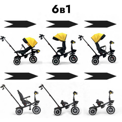 Беговел-велосипед Bubago Dragon BG 161-1 (черный/желтый)