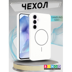 Чехол-накладка Bingo Silicone Magnetic для Samsung S24+ (белый)