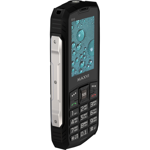 Мобильный телефон Maxvi R10 + ЗУ WC-112 (черный)