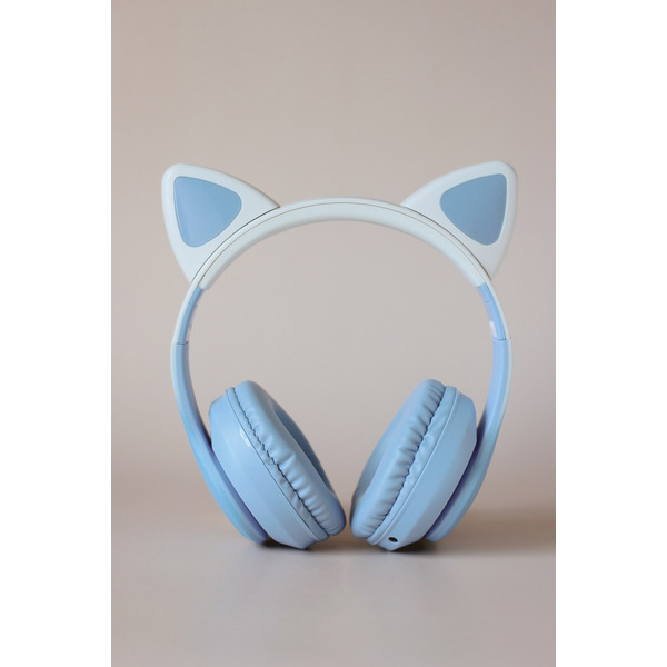 Наушники с ушками MIRU Cat EP-W10 (голубой)