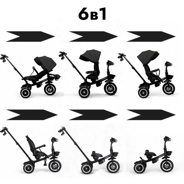 Беговел-велосипед Bubago Dragon BG 161-4 (черный)