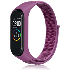 Ремешок Bingo Nylon для Xiaomi Mi Band 3/4/5/6 (фиолетовый)