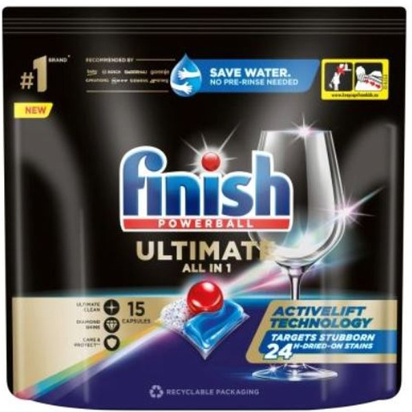Капсулы для посудомоечной машины Finish Powerball Ultimate All in 1 (15 шт)