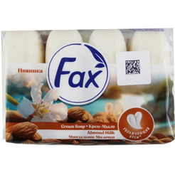 Крем-мыло туалетное FAX Миндальное молочко 70г*4