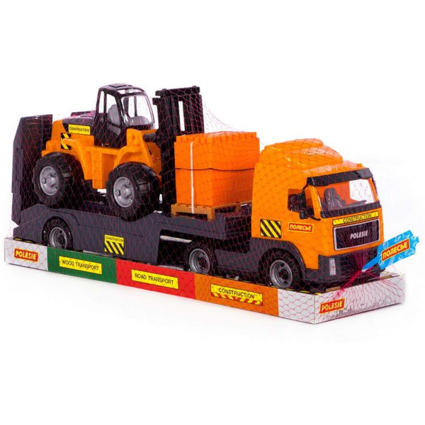 Автомобиль-трейлер + автокар + конструктор Супер-Микс Полесье 58409