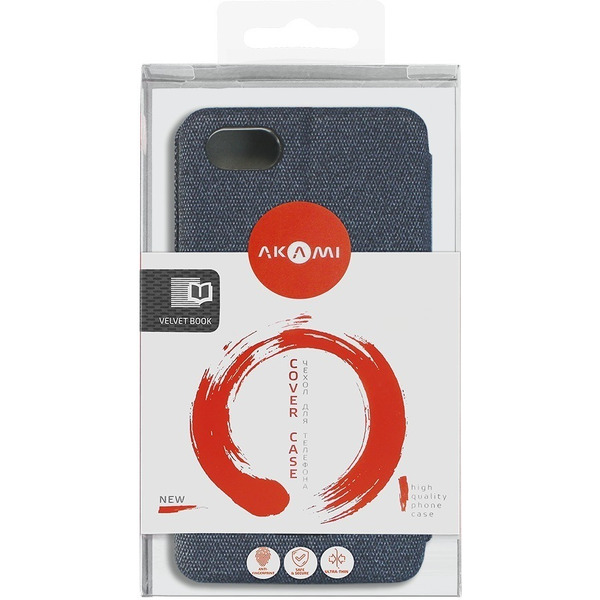 Чехол-книжка Akami Velvet series для Xiaomi Redmi 6A Темно-синий (5423)