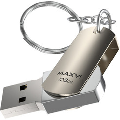 USB флеш Maxvi MR 128GB FD128GBUSB20C10MR (серебристый)