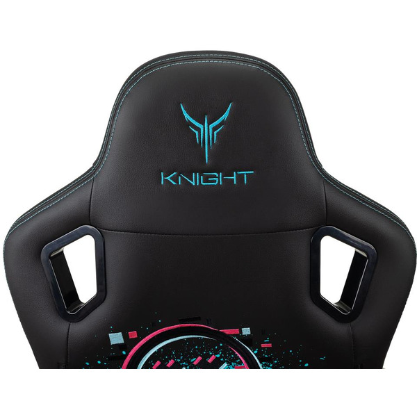 Кресло игровое Бюрократ Knight Outrid Smile экокожа, черный