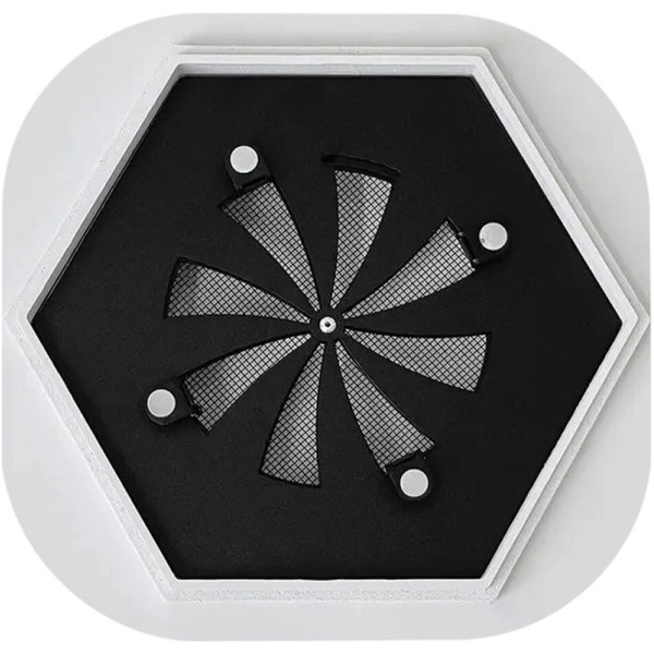 Вентиляционная решетка теневая с вентилятором и регулировкой воздуха HOMY AIR AH100BRS