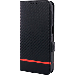 Чехол-книжка Case Book для Honor X5 Plus с магнитной застежкой (черный карбон)