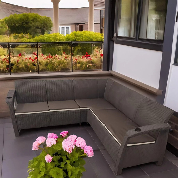 Комплект садовой мебели Springhouse Corfu Relax NCC4+1BR (коричневый)