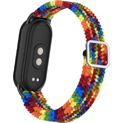 Ремешок Bingo Braided для Xiaomi Mi Band 8 (радуга темная)