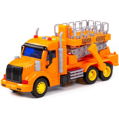 Автомобиль с подъемником Полесье Профи 89779 (оранжевый)