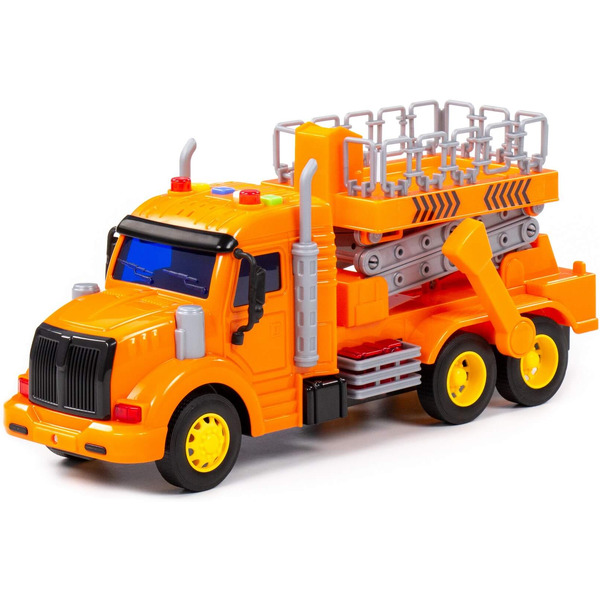 Автомобиль с подъемником Полесье Профи 89779 (оранжевый)