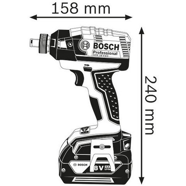 Ударный гайковерт BOSCH GDX 18 V-EC (06019B9102)