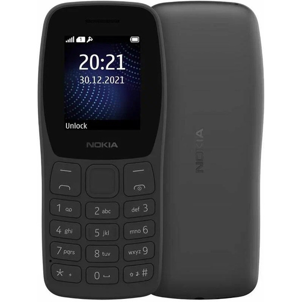 Телефон Nokia 105 Dual sim TA-1416 (черный) без ЗУ