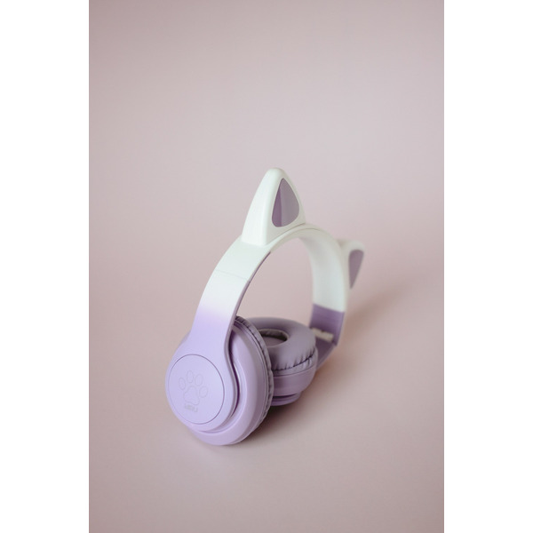 Наушники с ушками MIRU Cat EP-W10 (сиреневый)