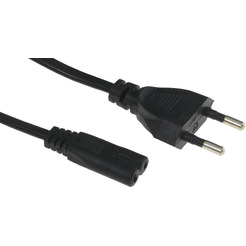 Кабель Premier 5-180 IEC C7 (2-pin) Евровилка (5-180(0.5) 1.8) (1.8м, черный)