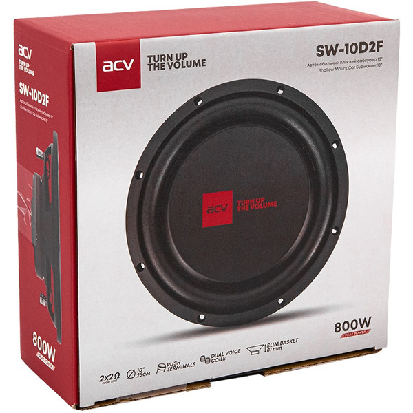 Головка сабвуфера ACV SW-10D2F