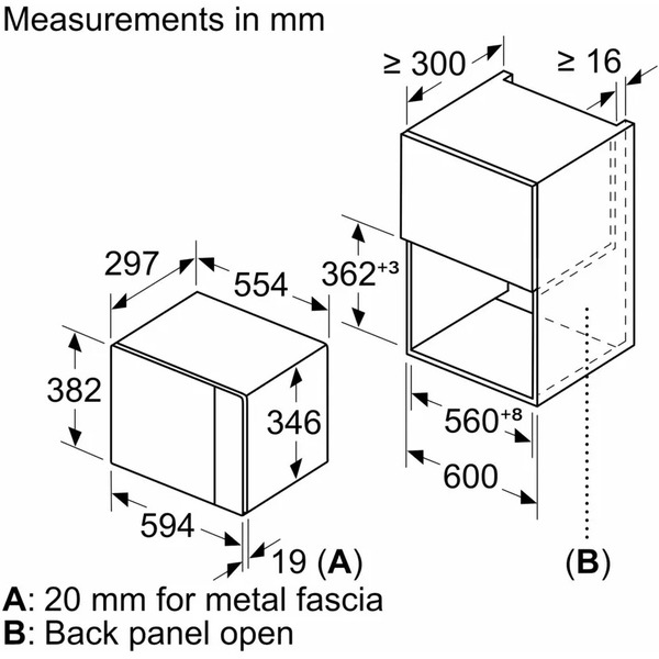 Встраиваемая микроволновая печь BOSCH BFL524MB2