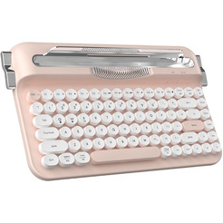 Компьютерная клавиатура AJAZZ AF84 (бело-розовая)