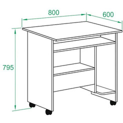 Стол для компьютера Сокол КСТ-10.1 (дуб сонома)