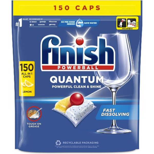 Капсулы для ПММ Finish Powerball Quantum All in 1 Lemon (150 шт)